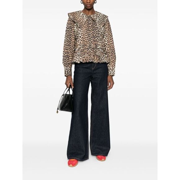 Ganni Women's Shirts Brown - Picture 4 of 5